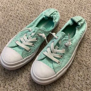 Converse All Star with Elastic Back - Mint Eyelet Lace